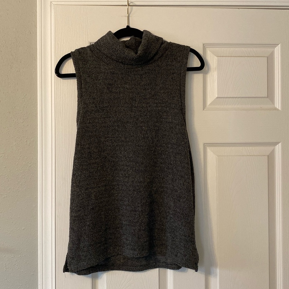 Gray Turtleneck Tank